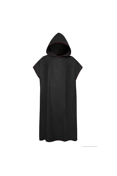Choice Black Microfiber Hooded Towel Men Women For Swim Beach Travel Quick Dry Changing Robe Cape Bath Towe
