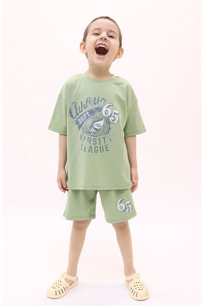 BALKABAĞI Athletic 65 Green Summer Kids Set (2-8 Years) Mtye0050