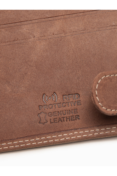 OMBRE Pánská kožená peněženka - světle hnědá A092