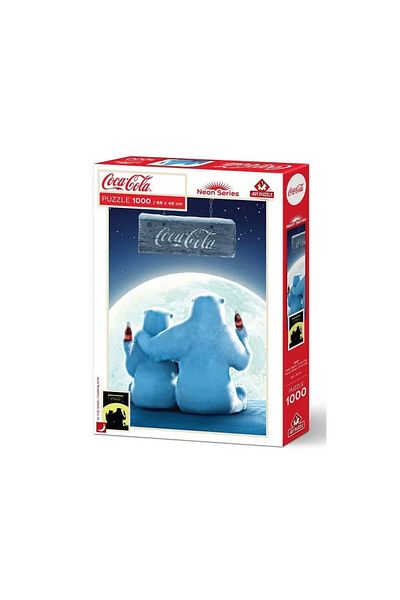 Art Puzzle 1000 Pieces Neon Polar Bears Cola-cola 5935