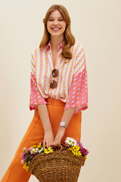 U.S. Polo Assn. قميص وردي بأكمام طويلة للسيدات 50264128-VR041