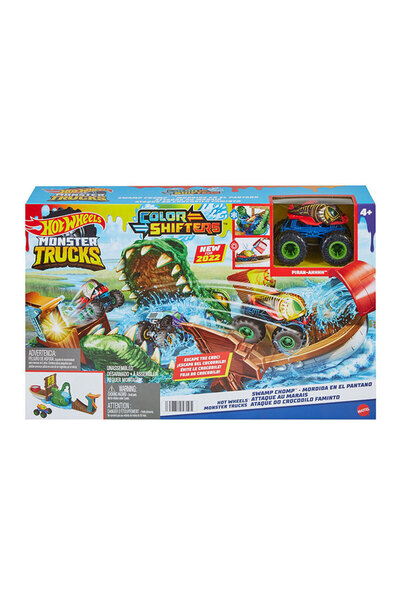 HOT WHEELS Monster Trucks Renk Değişen Timsahdan Kaçış Seti Hgv14