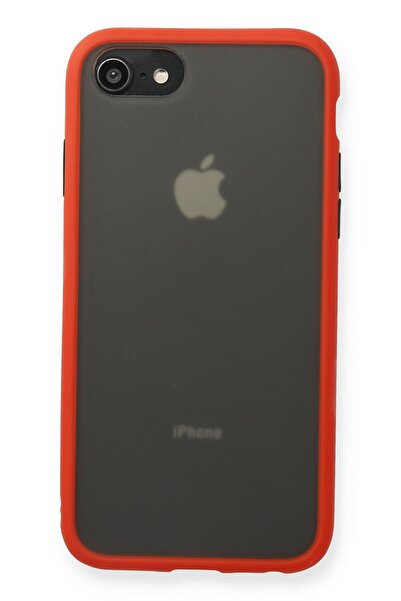 NewFace حافظة هاتف آيفون SE 2020 غطاء سيليكون مونتريال - أحمر SPTGL
