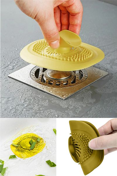 omilife 2Pcs Stepped Sink Plug Silicone Sink Drain Stopper Anti-Odor Drain Control Stopper