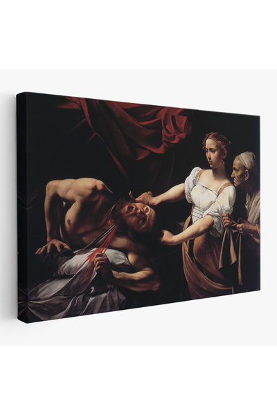 Lasirius Jean Caravaggio Judith Holofernes'in Başını Keserken Tablo