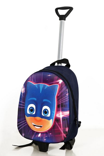 Moricha Boy's Blue Masks Figured Squeegee Kindergarten Bag
