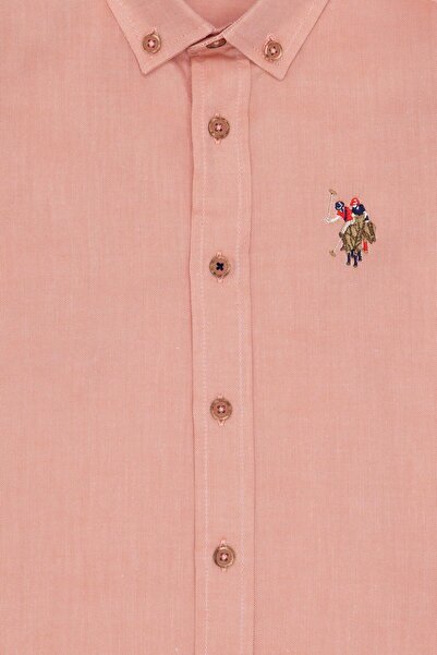 U.S. Polo Assn. Boy's Tile Long Sleeve Basic Shirt 50263107 -Vr031