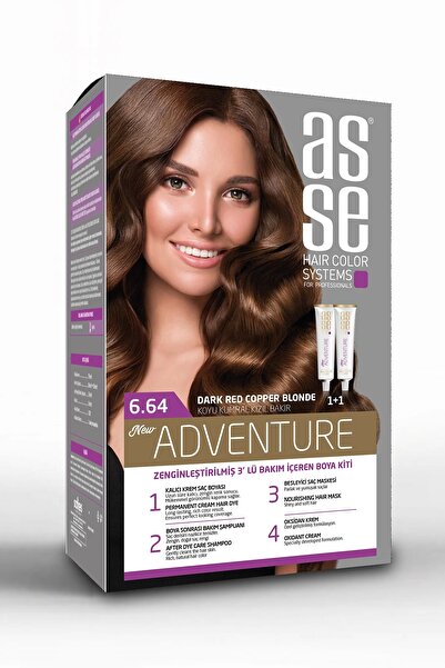 asse Adventure Set Saç Boyası No:6.64 Koyu Kumral Kızıl Bakır