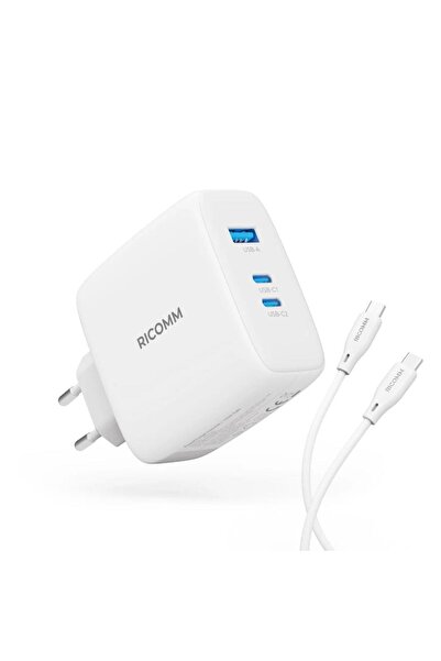 Genel Markalar 120w Gan 3 Portlu Usb-c Usb-a Qc3.0 Pps Hızlı Şarj Aleti Type-...