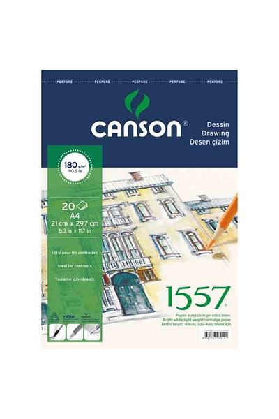Canson A4 1557 Painting Notebook, 180Gr and 20 Sheets