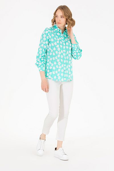 U.S. Polo Assn. Cămașă cu mânecă lungă Mint pentru femei 50263742 -VR090