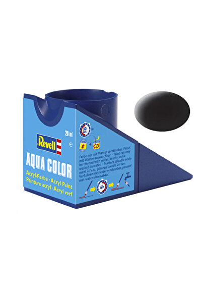REVELL 36108 Black Mat 18 ml Su Bazlı Maket Boyası