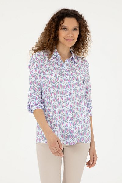 U.S. Polo Assn. Cămașă de damă albastru închis cu mânecă lungă 50280963 -VR032