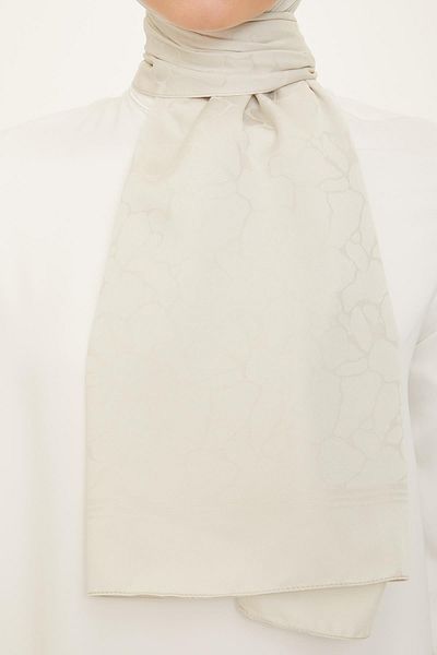 Armine Şal din safir jacquard bej - AT1SFR - 22