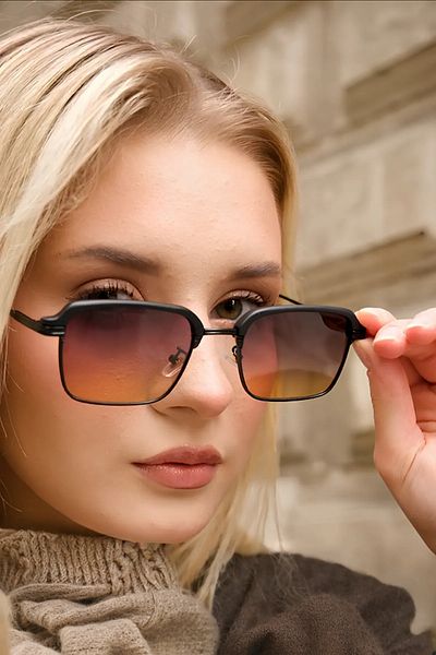 MACERATİ Luxury Unisex Black Gradient Sunglasses