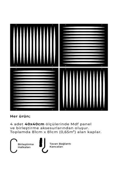 2holgun Lazer Kesim Sarkıt Paravan, Ahşap Seperatör, Panel Levha Seti Dekorasyon Ahşap Oda Bölücü seperatör