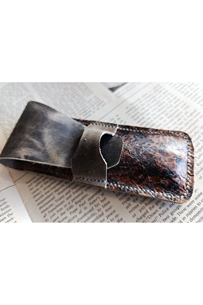 Mahfuz Crazy Hors Genuine Leather Handmade Pen Holder for Your Special Pens Pencil Box 27 cm 6 cm Mu102