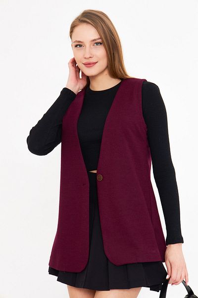 armonika سترة نسائية منقوشة برقبة على شكل حرف V وزر واحد مقاس كبير ARM-25K 001110