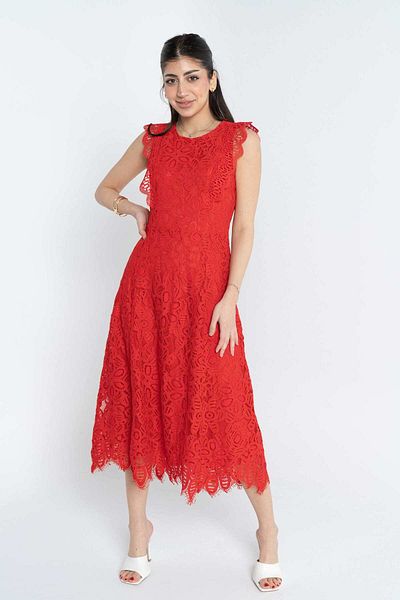 mica Padded Women's Cutout Midi Dress
