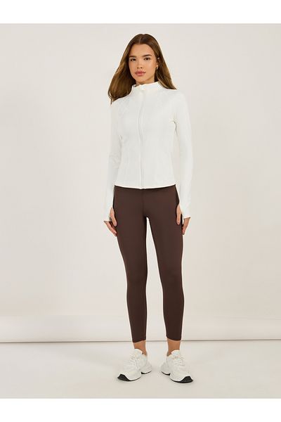 Styli Contour Stitch Detail Zip Up Jacket