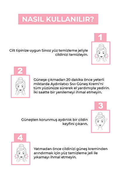 SİNOZ SPF50 Pink Touch – opalovací krém na obličej, rozjasňující kapalina, sluneční filtry nové generace, hybridní složení 50 ml