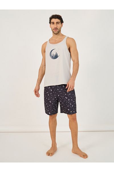 Styli Moon Graphic Print Tank & Shorts Set