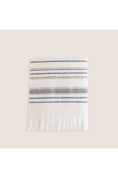 Chakra Derin Hand Towel 30x50 cm ECRU/MARINE BLUE