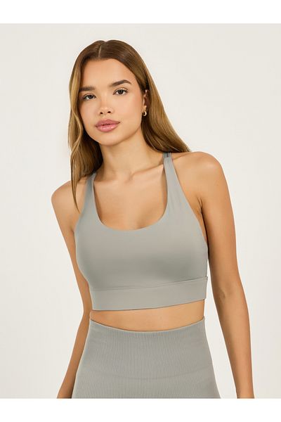 Styli Back Mesh Insert Multi Straps Medium Support Sports Bra