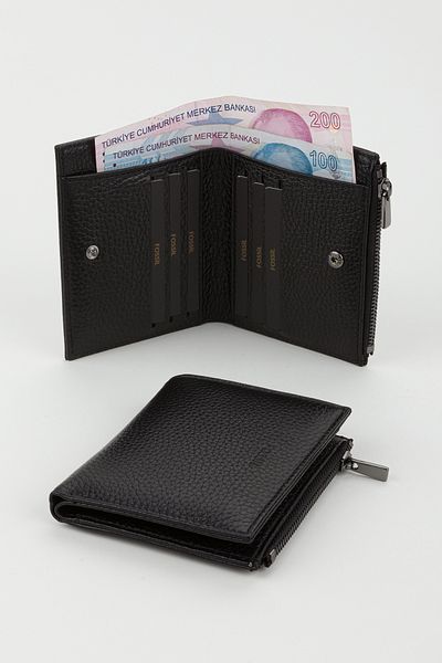 Fossil Boxed Genuine Leather Black Women's Hand Portfolio Card Holder Wallet