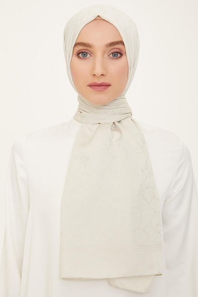 Armine Şal din safir jacquard bej - AT1SFR - 22