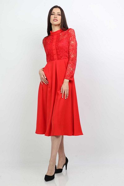 mica Midi Dress with Long Sleeves