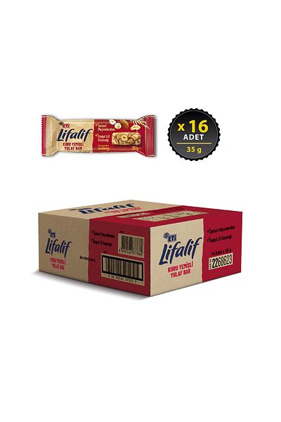Eti Lifalif Oat Bar with Dried Nuts 35 g X 16 Pieces