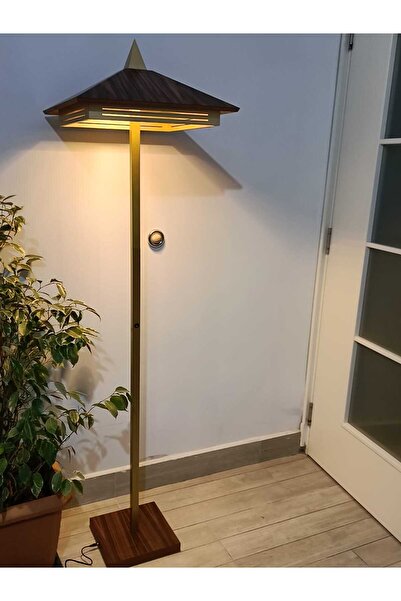 Genel Markalar ahşap kaplamalı lambader mdf üzeri ahşap kaplama