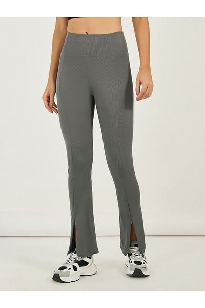 Styli Broad Waistband Ankle Zip Up Detail Flared Pants