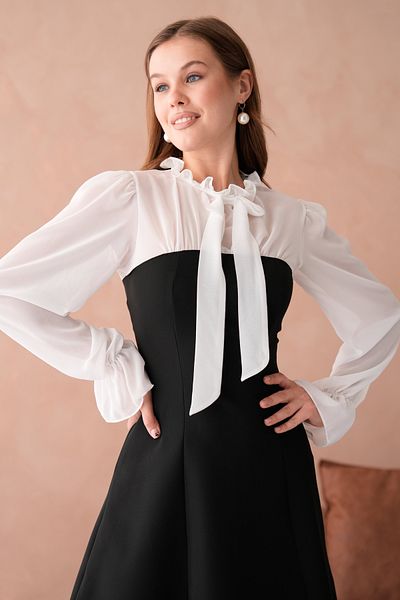 Secret Passion Lingerie Γυναικείο Μίνι βραδινό φόρεμα 214 με υφασμάτινο τούλι Atlas σε μαύρο σχέδιο