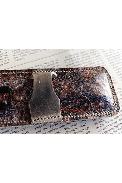 Mahfuz Crazy Hors Genuine Leather Handmade Pen Holder for Your Special Pens Pencil Box 27 cm 6 cm Mu102