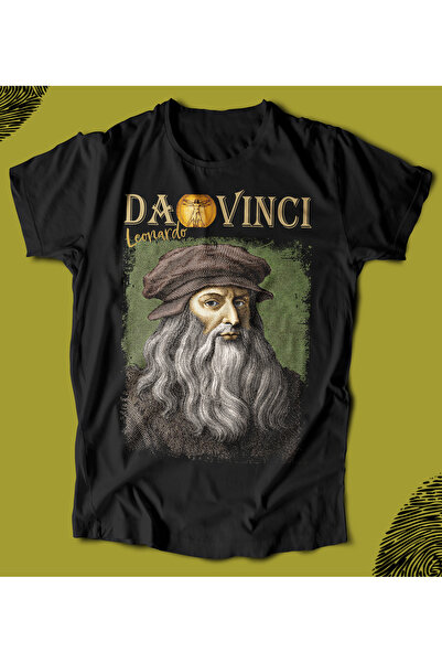 BUTSHIRT Leonardo Da Vinci ’ Printed Regular - Fit Unisex T-Shirt.