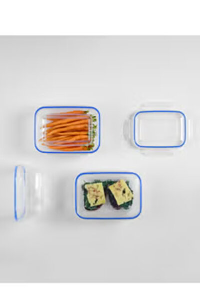 Dünya 4 Pcs Transparent Plastic Food Container Set