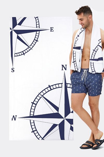 redowl Beach Towel - Direction Patterned