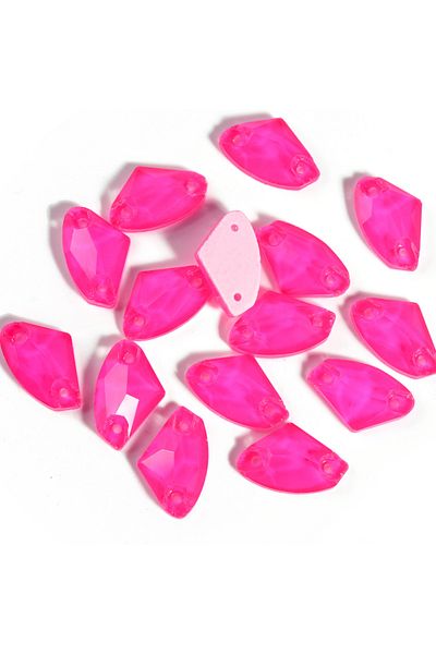 Gymo Κρυστάλλινη πέτρα AX Σχήμα 9*14mm N08 Rose Neon (45 τεμάχια)