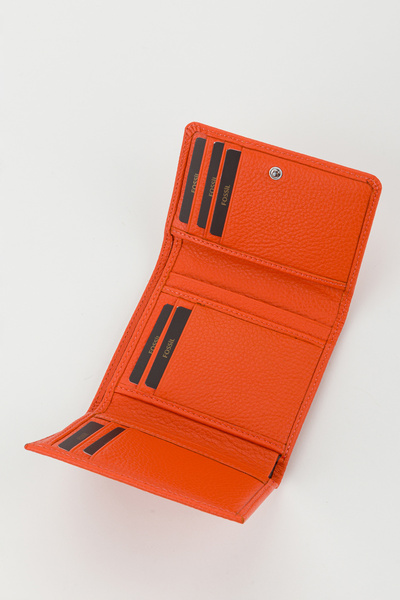Fossil Kutulu Hakiki Deri Turuncu Kadın El Portföyü Kartlık Cüzdan