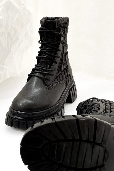 BRITY Women's Parachute Fabric Quilted Detailed Boots