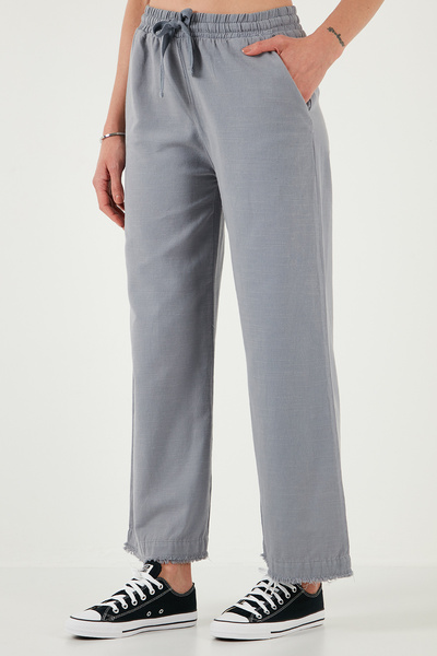 Lela Cotton Relaxed Fit High Waist Wide Leg Pants Pants 668Yp5275