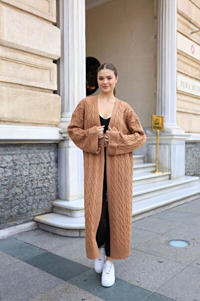 Store UZUN TABA KAHVERENGİ SALAŞ HIRKA