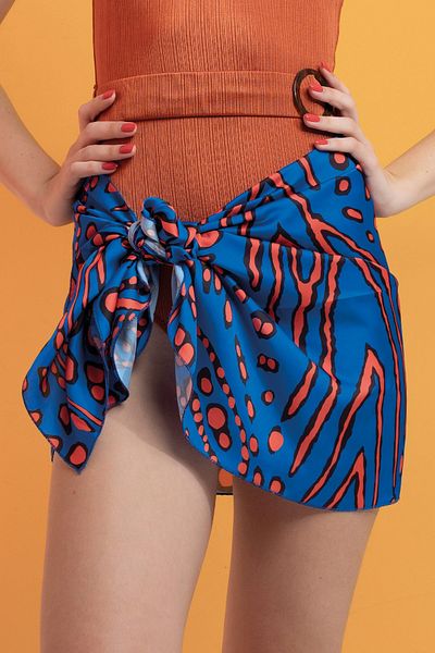 XCLSV Patterned Mini Pareo - Design That Does Not Show