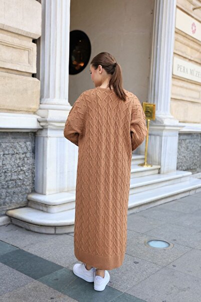 Store UZUN TABA KAHVERENGİ SALAŞ HIRKA