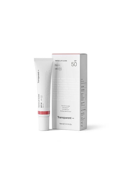 TRANSPARENT LAB Transparent Lab Lip Gloss Rose SPF50 15 ml, Hydratační balzám na rty