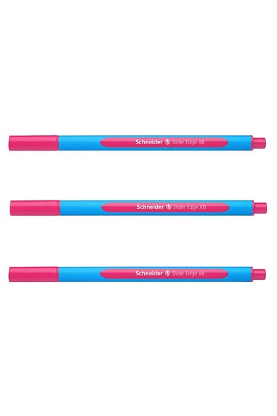 SCHNEIDER Pink Ballpoint Pen - Slider Edge, Xb 152209   (3 Pieces)