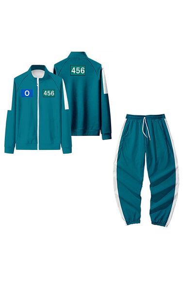 aynewmoda Cos Play Printed Cardigan Tracksuit Set
