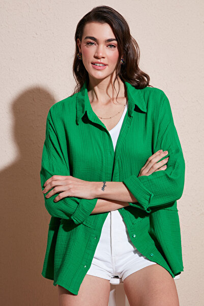 Lela Бавовняна сорочка Regular Fit з мусліну СОРОЧКА CF25S166905